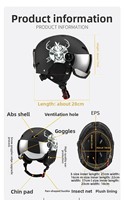 Nouveau casque de ski à motif de dessin animé avec lunettes intégrées, casque de neige, casque de sport chaud pour le ski, pour enfants et adultes