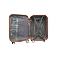 Ensembles de valises PC personnalisées en gros, bagages de voyage en ABS au design épuré, avec 4 roues pivotantes et chariot en fer, tailles 20-28 pouces
