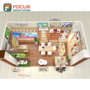 Contemporary Boutique Store <b>Led</b> <b>Lighting</b> Wall Display Unit Turnkey Solution Cosmetics Store Design - Product Image 3