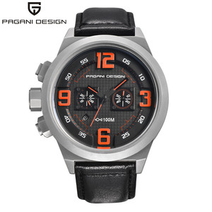 Montre à quartz pour homme Pagani Design, chronographe analogique, étanche 100 m, bracelet en acier inoxydable, montre de sport tendance - Product Image 5