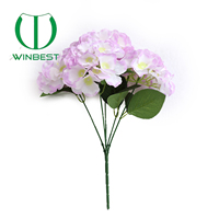Bouquet de fleurs artificielles d'hortensias, fleurs artificielles au toucher réel pour les centres de table de mariage, décorations de table de fête