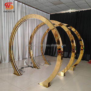 Arco de Entrada para Bodas con Túnel Redondo Reflectante de Espejo Plateado de Acero Inoxidable Personalizado SMOOTH - Product Image 4