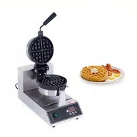 Gaufrier rotatif électrique commercial faisant la machine 4 tranches de gaufrier de forme ronde machine à gaufres rotative unique
