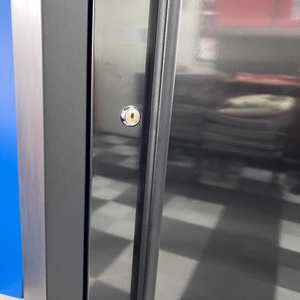 현대적인 블랙 스테인리스 스틸 수납장 조절 가능한 선반 도어 잠금 가능 디자인 |   72인치 높이 OEM 옵션 200kg 적재 용량 - Product Image 4