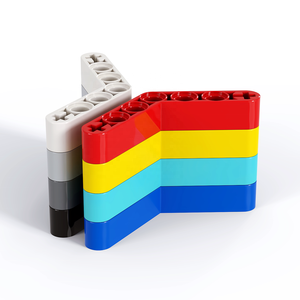 BEBRICKS Série de pièces de construction 32348 Technical Liftarm Modified Bent Thick 1x7(4-4) Blocs de construction pour voiture RC - Product Image 1