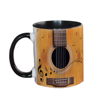 Modern 11oz Ceramic Guitar Piano Design Mug-<b>Christmas</b> & Business <b>Gift</b> for Home Office Hotel Use - Product Image 1