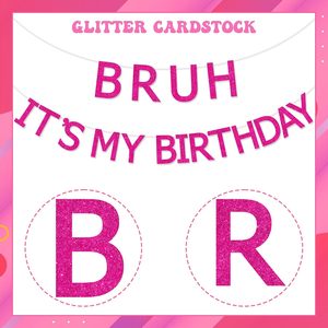 Striscione rosa acceso “IT <span class=keywords><strong>è</strong></span> il mio compleanno” per decorazioni di compleanno per ragazze preadolescenti e adolescenti, articoli per feste - Product Image 3