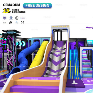 Equipo de Parque Infantil Interior, Circuito de Cuerdas, Área de Juegos para Niños, Estructura de Escalada, Tobogán, Juegos de Parque de Diversiones, Trampolín Interior - Product Image 5