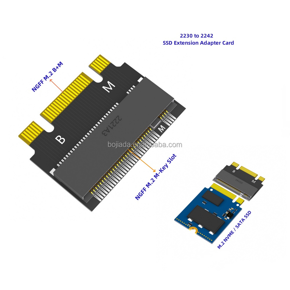 xiwai NVME M-Key NGFF B+M 22 x 30 mm su 22 x 42 mm maschio a femmina, adattatore di espansione Compatibile con Legion Go ThinkPad SSD 2230 2242