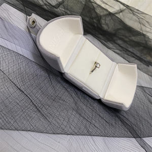 Boîte à bijoux de luxe personnalisée ensemble complet emballage Bracelet boucle d'oreille collier bague boîte à bijoux en velours rose avec Logo - Product Image 3