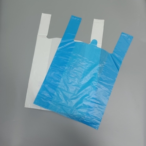 Bolsa de HDPE Micro-pak Ecológica con Asa Tipo Camiseta, Hecha con Materiales Reciclados, para Restaurantes, Comida para Llevar y Supermercados - Product Image 3
