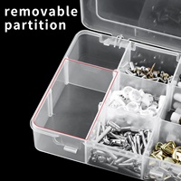 Boîte de rangement portable en plastique PP à 9 compartiments, détachable avec couvercle, écologique, sans BPA, pour bijoux/perles/boutons/en-cas