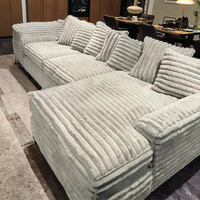 Meubles de salon de luxe au design italien, ensemble de canapés modulaires en velours côtelé, canapé compressé avec rembourrage en éponge pour appartements
