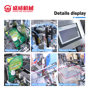 Machine automatique de fabrication de sachets préformés en plastique pour parfum, jus, eau, fruits, café, sauce, huile de cuisson, <span class=keywords><strong>shampoing</strong></span> - Product Image 4