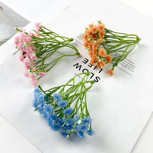 Fleurs artificielles de gypsophile 9 cm en caoutchouc souple, matériau artisanal pour décorations de mariage, épingles à cheveux, bouquets - Product Image 3