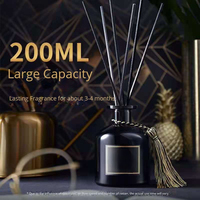 Diffuseur de maison de parfum personnalisé de 150ml Bouteille en verre d'aromathérapie de haute qualité avec diffuseur à roseaux pour huiles essentielles