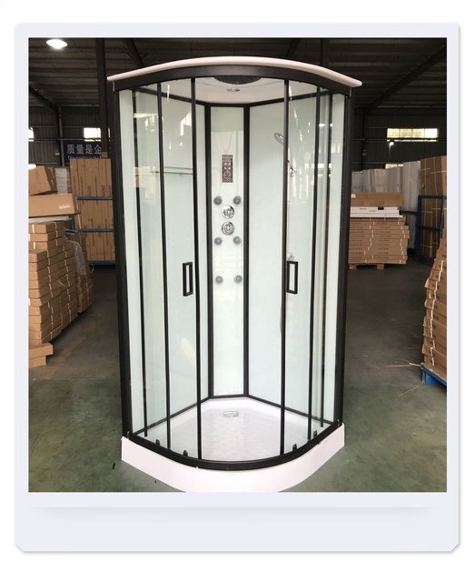 Factory Wholesale Bathroom Black Color Quick Installation Steam Shower Cabin with Tray