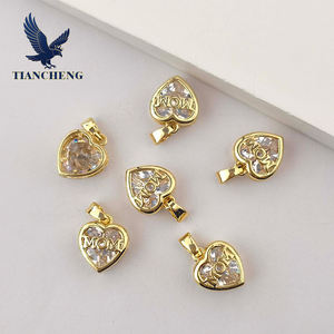 Ciondoli a Cuore con Strass, Charm Pendenti a Cuore per San Valentino, per Creazione di Gioielli Fai-da-Te, Orecchini e Collane - Product Image 3