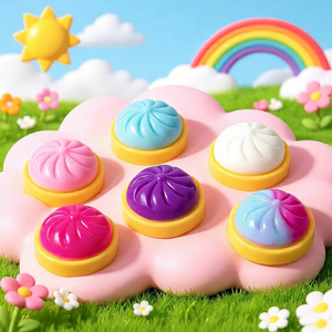 Mini Juguete Blandito de Bollo, Lindo Bollo Relleno al Vapor, Juguete Antiestrés de Silicona Suave para Niños, Regalo para Fiestas - Product Image 1