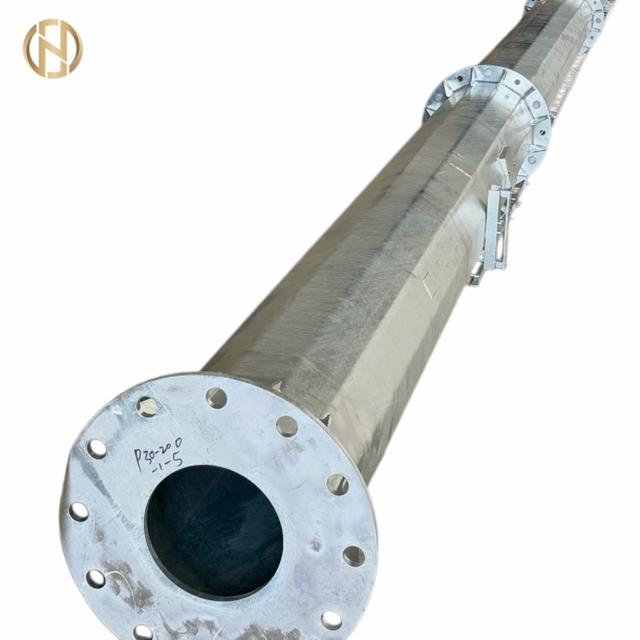 FUTAO Customized 18m 25m 30m HDG Double Circuit Steel Electric Power Pole IP66 Rating for 10kv-138kv Distribution Lines Factory