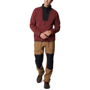 เสื้อกอล์ฟผู้ชายแบบลำลองเสื้อสเวตเตอร์แขนยาวลายทางมีซิปแบบสวมโลโก้ได้ตามต้องการ - Product Image 4