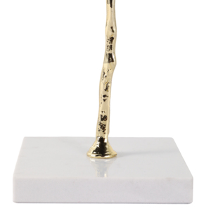 Sculpture d'arbre décorative pour la maison, base dorée avec pierres aquamarine, pour la décoration du salon, du bureau ou de la salle de bain - Product Image 5