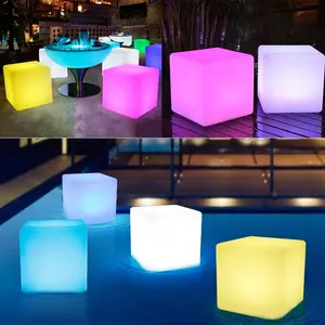 Großhandel 16 Farbe Led Light Up Cube Tisch Barhocker Stuhl Led Würfel Stuhl Led Licht würfel