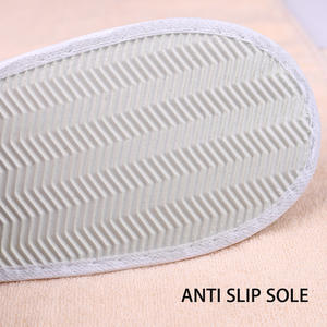 맞춤 인쇄 일회용 논슬립 코랄 플리스 호텔 슬리퍼 브러시드 비직조 원단 면 린넨 휴대용 용품 - Product Image 4