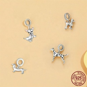 Custom Animal 925 Silver 3d Bulk Crafting Accessories <strong>Charm</strong> Keychain Diy Bracelet Cute Enamel Jewellery <strong>Dog</strong> Fine Pendants <strong>Charms</strong> - Product Image 4