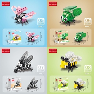 Bloques de Construcción de Plástico ABS Personalizados en Lotes Pequeños, 40 Piezas, <span class=keywords><strong>Mundo</strong></span> de Insectos Ensamblado, Juguetes Educativos para Niños, Partículas Pequeñas - Product Image 4