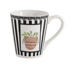 Vente en gros de tasses à thé en céramique de 12 oz avec logo personnalisé pour les restaurants, utilisation en camping, passe au micro-ondes - Product Image 1