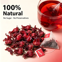 Thé froid à l'hibiscus Sabdariffa, thé aux fleurs de roselle parfumées à l'hibiscus, infusion chaude/froide, 2g x 30 sachets