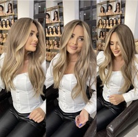 HighKnight Top Grade Cuticules Alignés Cheveux Humains Point culminant Brun Couleur Européenne Vierge Cheveux Brésiliens Lace Front Perruques