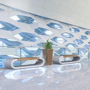 Sillas modernas de fibra de vidrio para jardín al aire libre, asientos creativos de ocio para áreas de espera públicas, bancos de piscina, compras - Product Image 2