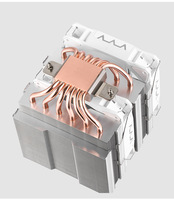 Meilleur radiateur en cuivre personnalisé Ventilateur de refroidisseur de processeur Dissipateur de chaleur Boîtier de jeu de bureau Caractéristiques LED Matériau en aluminium PC Application de serveur
