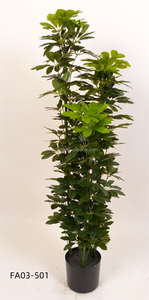 Pie de pato artificial de madera resistente a los rayos UV planta verde artificial en maceta para interior hogar Hotel ventana pantalla decoración bonsái - Product Image 2