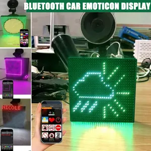 Layar LED gambar yang dikendalikan oleh emotikon kustom layar tampilan LED mobil lampu gambar aksen Mini lampu sorot panas GK99