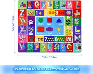 <span class=keywords><strong>Tapis</strong></span> <span class=keywords><strong>de</strong></span> jeu en coton pour bébé, <span class=keywords><strong>tapis</strong></span> d'éveil pour bébé, <span class=keywords><strong>tapis</strong></span> <span class=keywords><strong>de</strong></span> <span class=keywords><strong>sol</strong></span> pour bébé, grand <span class=keywords><strong>tapis</strong></span> super doux et extra épais (0,8 cm) avec surface en peluche, pliable - Product Image 6