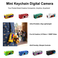 Mini Cámara Digital con Llavero, Pantalla de 0.96 Pulgadas, Video 1080P, Gran Angular, 6 Filtros de Fotos, Regalo para Niños, Cámara Portátil con Linterna