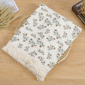Manta <span class=keywords><strong>de</strong></span> Muselina Orgánica Oeko-Tex Personalizada <span class=keywords><strong>de</strong></span> Alta Calidad para Bebés Musulmanes, con Borde <span class=keywords><strong>de</strong></span> Encaje - Product Image 4