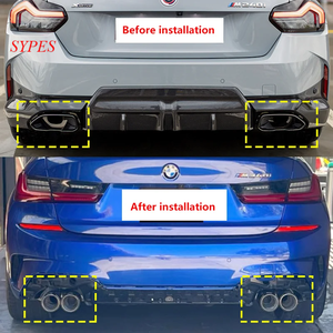 Sypes Auto Uitlaatpijp Voor Bmw G20 G21 G23 G42 M240i M340i M440i Upgrade Koolstofvezel Uitlaat Tip <span class=keywords><strong>M</strong></span> Prestatie Quad Demper Tip - Product Image 3