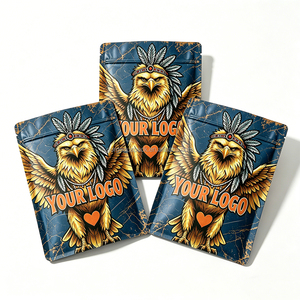 Custom Flat Bottom Zipper Locking Mylar <b>Bags</b> for Candy Biscuits Coffee Dried Fruits with Air Valve Design Printed Smell Proof - Product Image 5