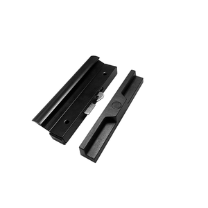 Juego de Manijas de <span class=keywords><strong>Puerta</strong></span> de Aleación de Aluminio Negro, Cerradura de Seguridad con Llave, Cerrojo de Entrada, Palanca de Giro e Inclinación, Cerradura de Embutir - Product Image 1