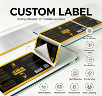 Autocollants adhésifs en vinyle PVC holographique écologiques et durables DJ LABEL DJ-1 Mignons, personnalisables, résistants, permanents, imperméables et résistants à l'huile