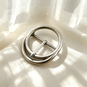 Hebilla de Cinturón con Anillo en D, Estilo Retro Minimalista, Acabado Níquel Mate, para Mujeres, Cinturones Casuales Vintage - Product Image 3