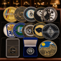 Moneda de desafío personalizada de doble cara esmaltada OEM ODM 3D 2D en relieve para bomberos, EMS, correcciónal, golf, conmemorativa, coleccionable, en caja