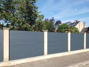 Clôture en aluminium décorative d'extérieur bon marché en gros, clôture en métal à lattes horizontales, idées de clôture de <span class=keywords><strong>jardin</strong></span>, panneaux de clôture de maison - Product Image 5