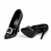 Chaussures de poupée miniatures personnalisées pour poupée de 30 cm, sandales à talons hauts en cuir verni à lanières, escarpins ornés de bijoux, échelle 1:6, vente en gros OEM
