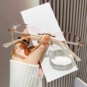 Đẹp cổ điển kim loại khung kính quang ống kính không Khung ánh sáng màu xanh Chặn kính Kính đọc sách 2025 - Product Image 3