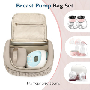 Water Resistant Breast Pump Bag Travel Insulated Mommy Baby Bottle Cooler Bag Diaper <b>Backpack</b> with Changing Pad - Product Image 4